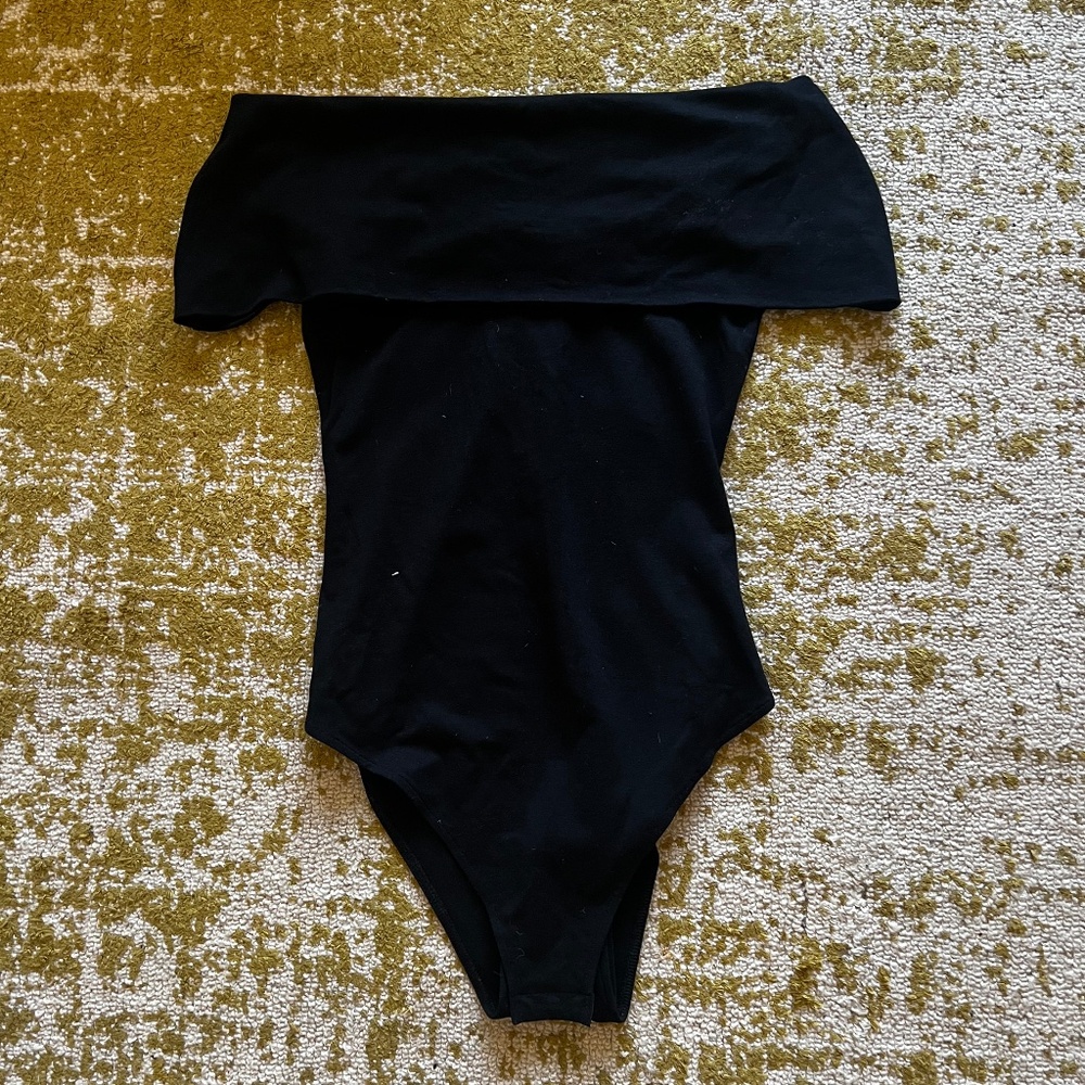 Off the shoulder maternity bodysuit